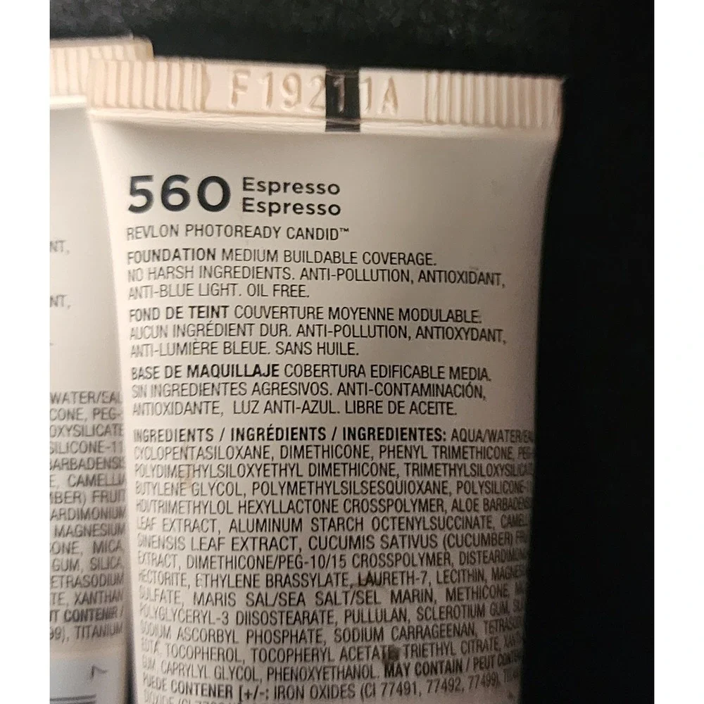 Revlon PhotoReady Candid Foundation 560 Espresso Anti-Pollution Lot of 2 0.75oz